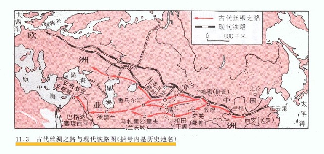 古代丝绸之路与现代铁路